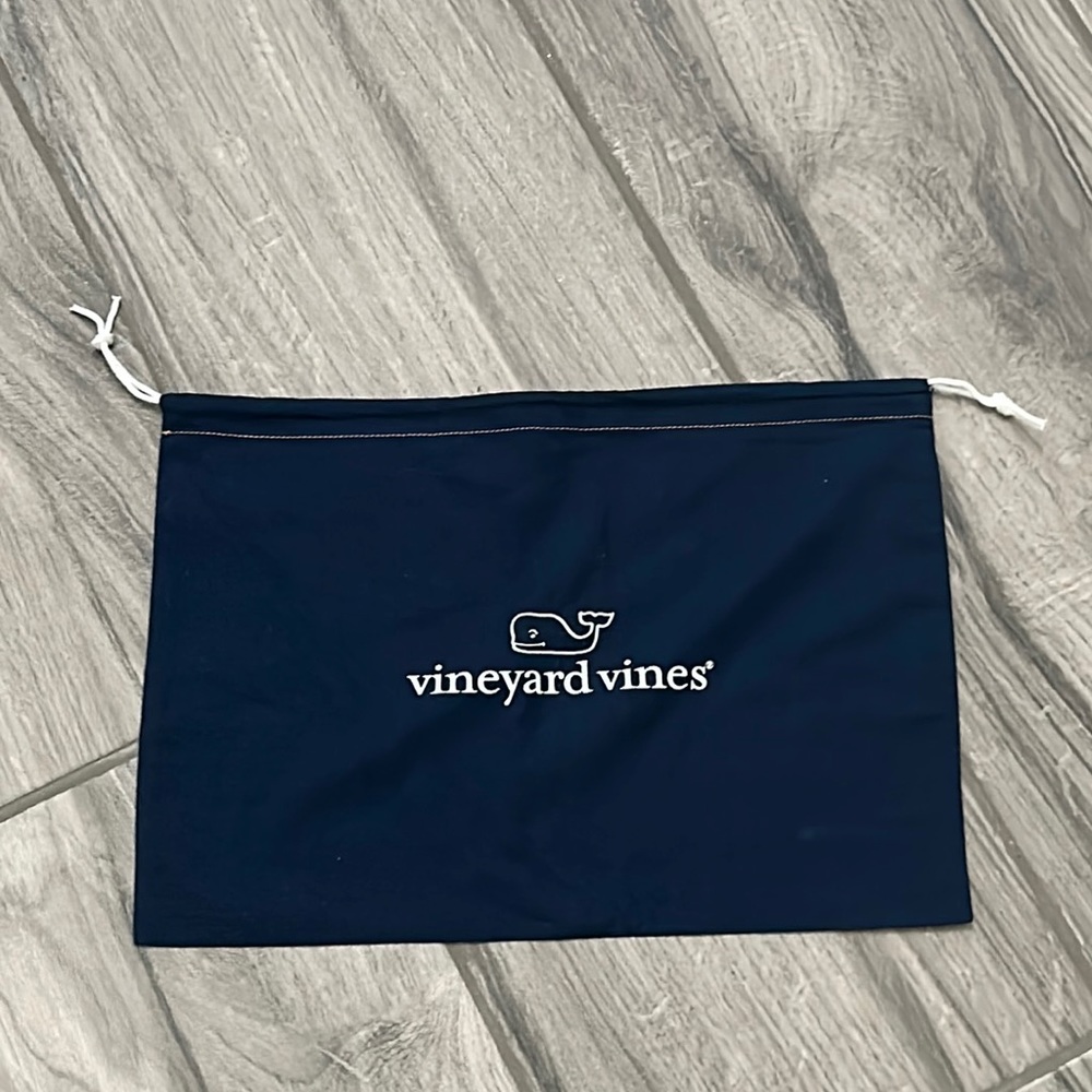 Vineyard Vines Navy Blue Pull Top Close Dust Bag New! 10” High by 14” wide